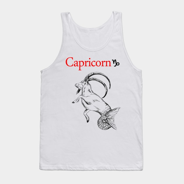 Capricorn print Tank Top by rachelsfinelines